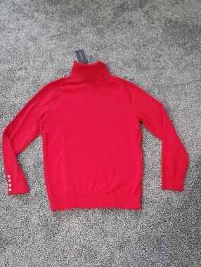 Tommy Hilfiger Bright Red Turtleneck Sweater